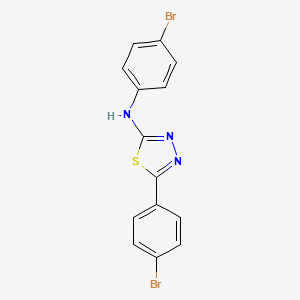 molecular formula C14H9Br2N3S B14218797 N,5-bis(4-bromophenyl)-1,3,4-thiadiazol-2-amine CAS No. 827580-41-6