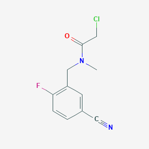 2-chloro-N-[(5-cyano-2-fluorophenyl)methyl]-N-methylacetamide