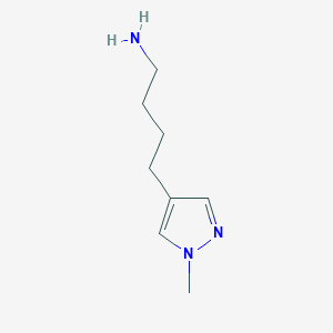 molecular formula C8H15N3 B1421887 4-(1-methyl-1H-pyrazol-4-yl)butan-1-amine CAS No. 1251924-64-7