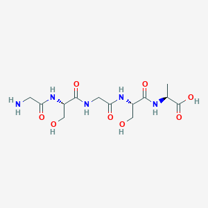 molecular formula C13H23N5O8 B14218892 Glycyl-L-serylglycyl-L-seryl-L-alanine CAS No. 578738-90-6