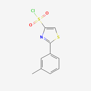 molecular formula C10H8ClNO2S2 B1421891 2-(3-Methylphenyl)-1,3-thiazole-4-sulfonyl chloride CAS No. 1269152-70-6