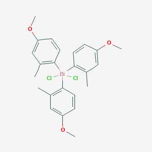 molecular formula C24H27BiCl2O3 B14218956 Bismuth, dichlorotris(4-methoxy-2-methylphenyl)- CAS No. 823213-26-9
