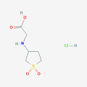 molecular formula C6H12ClNO4S B1421896 [(1,1-Dioxidotetrahydrothien-3-yl)amino]acetic acid hydrochloride CAS No. 1093123-73-9