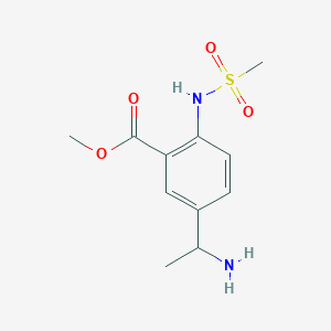 molecular formula C11H16N2O4S B14218981 Methyl 5-(1-aminoethyl)-2-[(methanesulfonyl)amino]benzoate CAS No. 824936-76-7