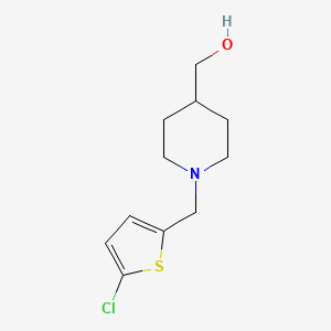 {1-[(5-Chlorothiophen-2-yl)methyl]piperidin-4-yl}methanol