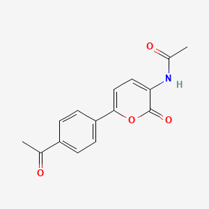 molecular formula C15H13NO4 B14218991 N-[6-(4-Acetylphenyl)-2-oxo-2H-pyran-3-yl]acetamide CAS No. 825633-27-0