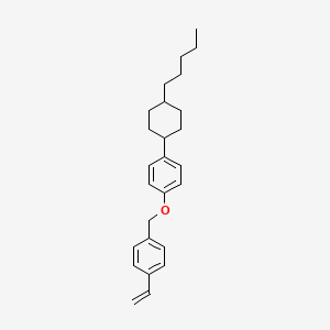 molecular formula C26H34O B14219003 1-Ethenyl-4-{[4-(4-pentylcyclohexyl)phenoxy]methyl}benzene CAS No. 791849-35-9