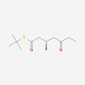 molecular formula C12H22O2S B14219054 S-tert-butyl (3S)-3-methyl-5-oxoheptanethioate CAS No. 828246-17-9