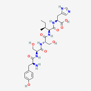 molecular formula C27H39N7O9 B14219083 L-Histidine, L-tyrosyl-L-seryl-L-seryl-L-isoleucyl- CAS No. 825613-62-5