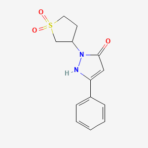 molecular formula C13H14N2O3S B1421913 1-(1,1-dioxidotetrahydro-3-thienyl)-3-phenyl-1H-pyrazol-5-ol CAS No. 1246069-39-5