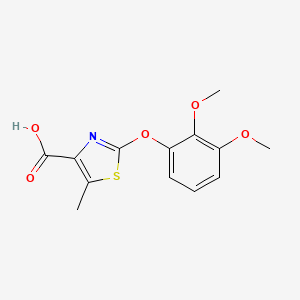 molecular formula C13H13NO5S B1421916 2-(2,3-Dimethoxyphenoxy)-5-methyl-1,3-thiazole-4-carboxylic acid CAS No. 1228552-10-0