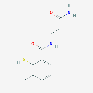 molecular formula C11H14N2O2S B14219218 N-(2-Carbamoyl-ethyl)-2-mercapto-3-methyl-benzamide CAS No. 824938-48-9