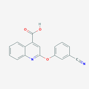 molecular formula C17H10N2O3 B1421922 2-(3-Cyanophenoxy)quinoline-4-carboxylic acid CAS No. 1255147-40-0