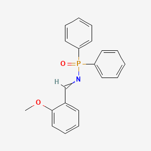 molecular formula C20H18NO2P B14219243 N-[(2-Methoxyphenyl)methylidene]-P,P-diphenylphosphinic amide CAS No. 801219-84-1