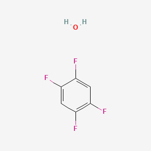 molecular formula C6H4F4O B14219253 1,2,4,5-Tetrafluorobenzene;hydrate CAS No. 827046-85-5