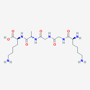 molecular formula C19H37N7O6 B14219259 L-Lysylglycylglycyl-L-alanyl-L-lysine CAS No. 573989-10-3