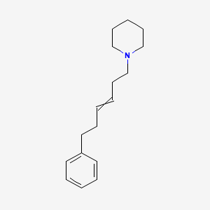 molecular formula C17H25N B14219276 1-(6-Phenylhex-3-EN-1-YL)piperidine CAS No. 831219-81-9