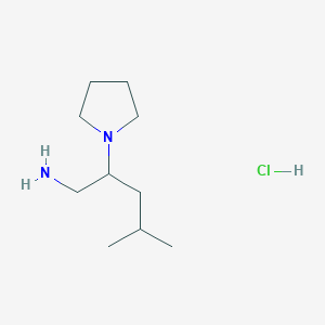 4-Methyl-2-(pyrrolidin-1-yl)pentan-1-amine hydrochloride