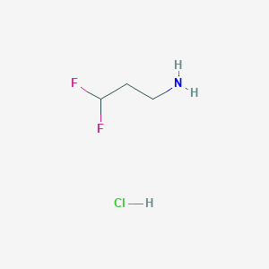 molecular formula C3H8ClF2N B1421929 3,3-Difluoropropan-1-amine hydrochloride CAS No. 1010097-89-8