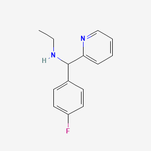molecular formula C14H15FN2 B1421930 Ethyl[(4-fluorophenyl)(pyridin-2-yl)methyl]amine CAS No. 1183499-72-0
