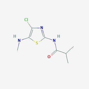 molecular formula C8H12ClN3OS B14219305 N-[4-Chloro-5-(methylamino)-1,3-thiazol-2-yl]-2-methylpropanamide CAS No. 828920-77-0