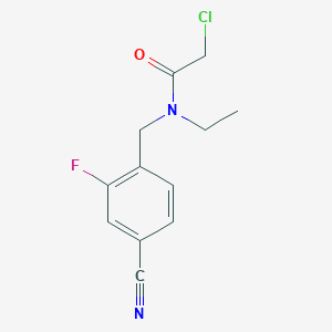 2-chloro-N-[(4-cyano-2-fluorophenyl)methyl]-N-ethylacetamide