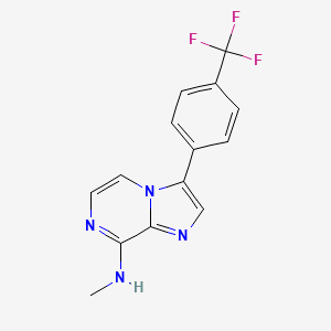 molecular formula C14H11F3N4 B14219344 N-Methyl-3-(4-(trifluoromethyl)phenyl)imidazo[1,2-a]pyrazin-8-amine CAS No. 787590-94-7