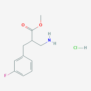 Methyl 3-amino-2-[(3-fluorophenyl)methyl]propanoate hydrochloride