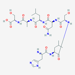 molecular formula C31H52N10O11 B14219402 L-Serine, L-histidyl-L-leucyl-L-seryl-L-asparaginyl-L-leucyl-L-alanyl- CAS No. 825613-75-0