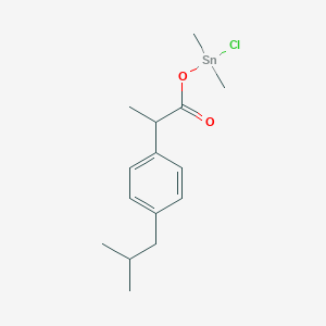 molecular formula C15H23ClO2Sn B14219406 Chloro(dimethyl)({2-[4-(2-methylpropyl)phenyl]propanoyl}oxy)stannane CAS No. 826990-21-0