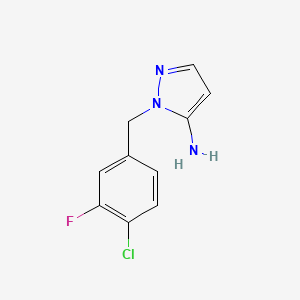 1-[(4-chloro-3-fluorophenyl)methyl]-1H-pyrazol-5-amine