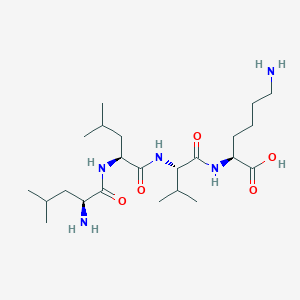 molecular formula C23H45N5O5 B14219551 L-Leucyl-L-leucyl-L-valyl-L-lysine CAS No. 798540-36-0