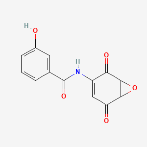 molecular formula C13H9NO5 B14219595 N-(2,5-Dioxo-7-oxabicyclo[4.1.0]hept-3-en-3-yl)-3-hydroxybenzamide CAS No. 534583-78-3