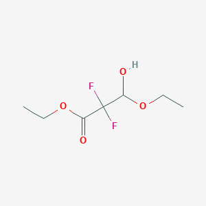 molecular formula C7H12F2O4 B142196 Ethyl 3-Ethoxy-2,2-difluoro-3-hydroxypropionate CAS No. 141546-97-6