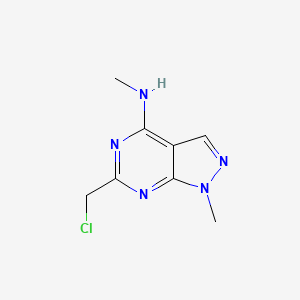 molecular formula C8H10ClN5 B1421960 6-(chloromethyl)-N,1-dimethyl-1H-pyrazolo[3,4-d]pyrimidin-4-amine CAS No. 1255147-44-4