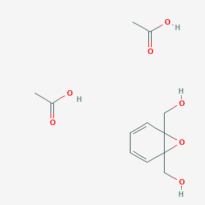 molecular formula C12H18O7 B14219658 Acetic acid;[6-(hydroxymethyl)-7-oxabicyclo[4.1.0]hepta-2,4-dien-1-yl]methanol CAS No. 832110-90-4