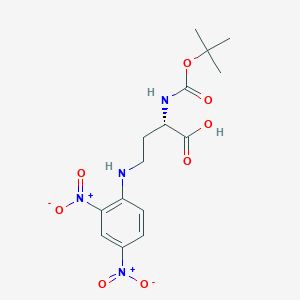 molecular formula C15H20N4O8 B1421966 Boc-l-dab(dnp)-oh CAS No. 1263045-99-3