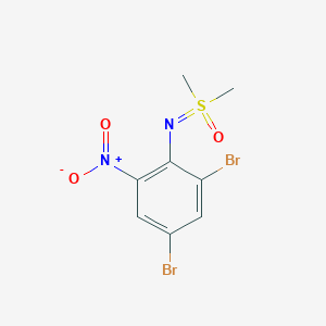 molecular formula C8H8Br2N2O3S B1421970 N-(2,4-Dibromo-6-nitrophenyl)-S,S-dimethylsulfoximine CAS No. 1228552-48-4