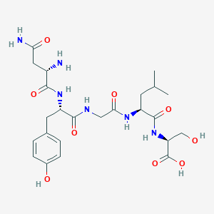 molecular formula C24H36N6O9 B14219705 L-Asparaginyl-L-tyrosylglycyl-L-leucyl-L-serine CAS No. 828262-92-6