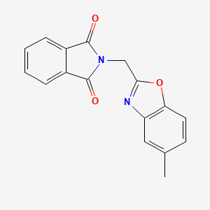 molecular formula C17H12N2O3 B1421974 2-[(5-甲基-1,3-苯并恶唑-2-基)甲基]-1H-异吲哚-1,3(2H)-二酮 CAS No. 1228553-14-7