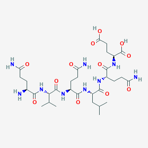 molecular formula C31H53N9O12 B14219747 L-Glutaminyl-L-valyl-L-glutaminyl-L-leucyl-L-glutaminyl-L-glutamic acid CAS No. 573670-82-3