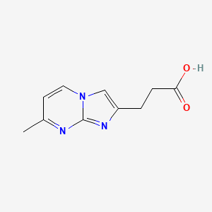 molecular formula C10H11N3O2 B1421976 3-(7-Methylimidazo[1,2-a]pyrimidin-2-yl)propanoic acid CAS No. 1255147-29-5