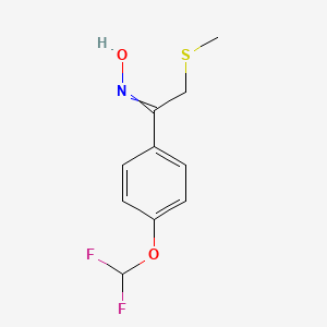 molecular formula C10H11F2NO2S B14219768 N-{1-[4-(Difluoromethoxy)phenyl]-2-(methylsulfanyl)ethylidene}hydroxylamine CAS No. 823181-75-5