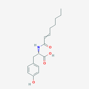 molecular formula C17H23NO4 B14219778 N-Oct-2-enoyl-L-tyrosine CAS No. 825637-80-7
