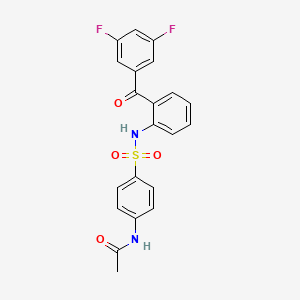 molecular formula C21H16F2N2O4S B14219780 N-(4-{[2-(3,5-Difluorobenzoyl)phenyl]sulfamoyl}phenyl)acetamide CAS No. 827577-13-9