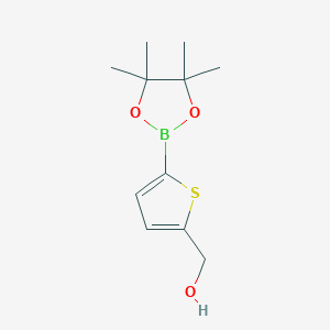 molecular formula C11H17BO3S B1421979 (5-(4,4,5,5-Tetramethyl-1,3,2-dioxaborolan-2-yl)thiophen-2-yl)methanol CAS No. 1026796-39-3