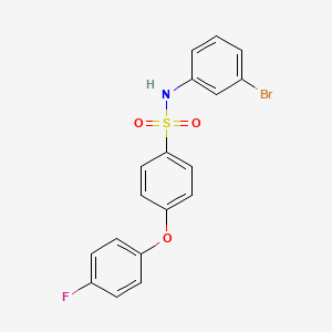 molecular formula C18H13BrFNO3S B14219793 N-(3-Bromophenyl)-4-(4-fluorophenoxy)benzene-1-sulfonamide CAS No. 823781-54-0
