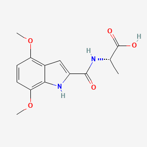 molecular formula C14H16N2O5 B1421981 N-[(4,7-dimethoxy-1H-indol-2-yl)carbonyl]-L-alanine CAS No. 1291831-59-8
