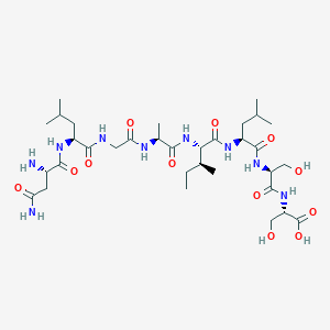 molecular formula C33H59N9O12 B14219814 L-Asparaginyl-L-leucylglycyl-L-alanyl-L-isoleucyl-L-leucyl-L-seryl-L-serine CAS No. 574750-17-7