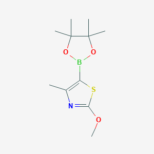 molecular formula C11H18BNO3S B1421984 2-Methoxy-4-methyl-5-(4,4,5,5-tetramethyl-1,3,2-dioxaborolan-2-yl)-1,3-thiazole CAS No. 1312762-47-2